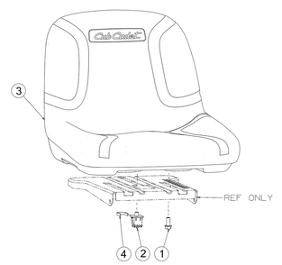 Seat Diagram and Parts List for RZT-S50KH (17ARCBDQ056)(2017) Cub Cadet Lawn Tractor